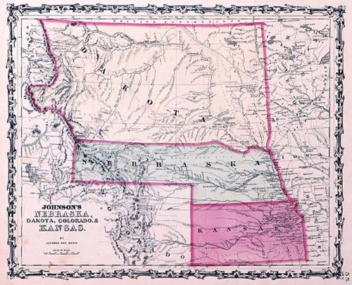 a map of south dakota. 1892 Map of Dakota Territory