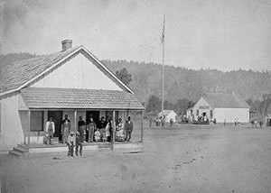 Office and Sutler Store, Round Valley Agency, CA 1876, courtesy Library of Congress