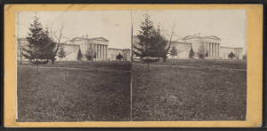New York State Lunatic Asylum, circa 1870 to 1885, stereoscopic view