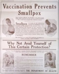 Smallpox Prevention Poster Distributed by the Minnesota Department of Health, circa 1924