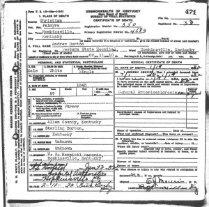 Death Certificate From Western State Hospital
